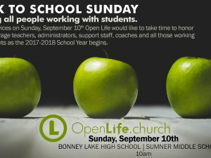 Back To School Sunday 2017